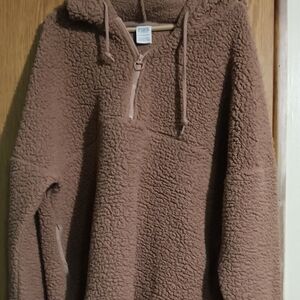 PINK Victoria's Secret Brown Textured Hoodie